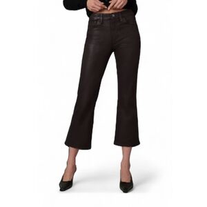 JOE'S JEANS Callie Coated High Waisted Ankle Bootcut Jeans, Black, Size 33